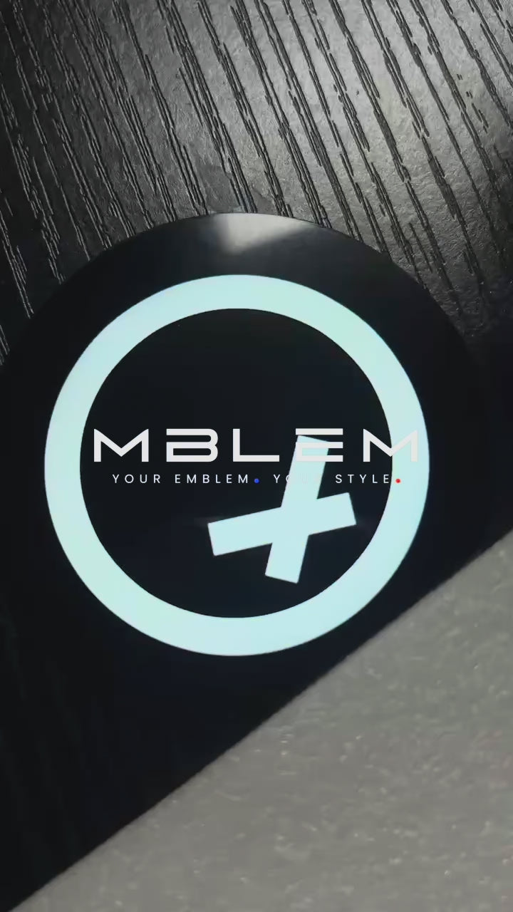 Mblem Animated LED Car Emblem — Digital Badge (74mm / 82mm)